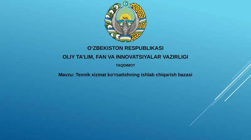 Texnik xizmat ko'rsatishning ishlab chiqarish bazasi
