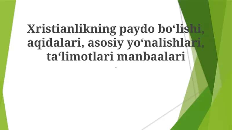 Xristianlik ta'limoti
