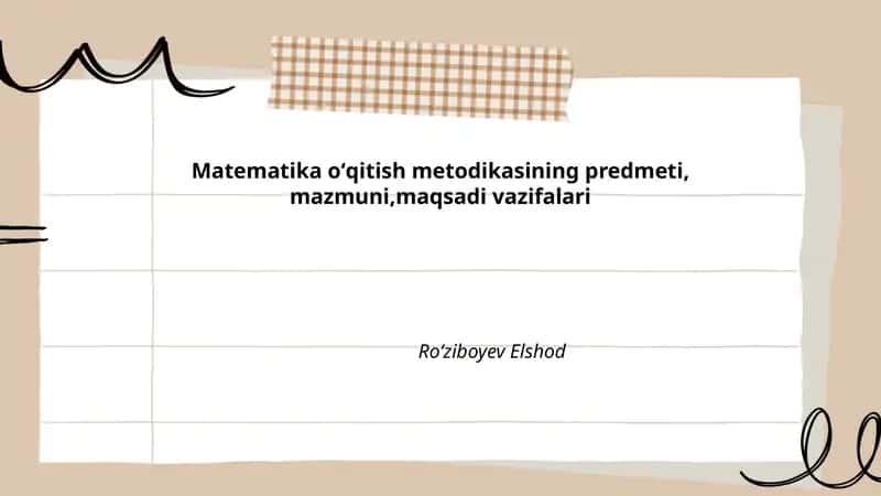 Matematika oʻqitish metodikasi