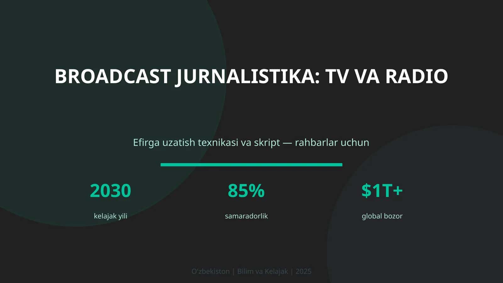 Broadcast jurnalistika: TV va radio