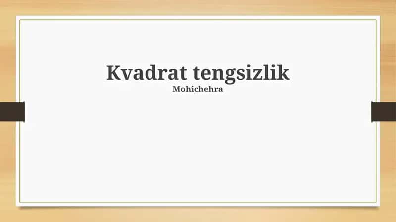 Kvadrat tengsizlik