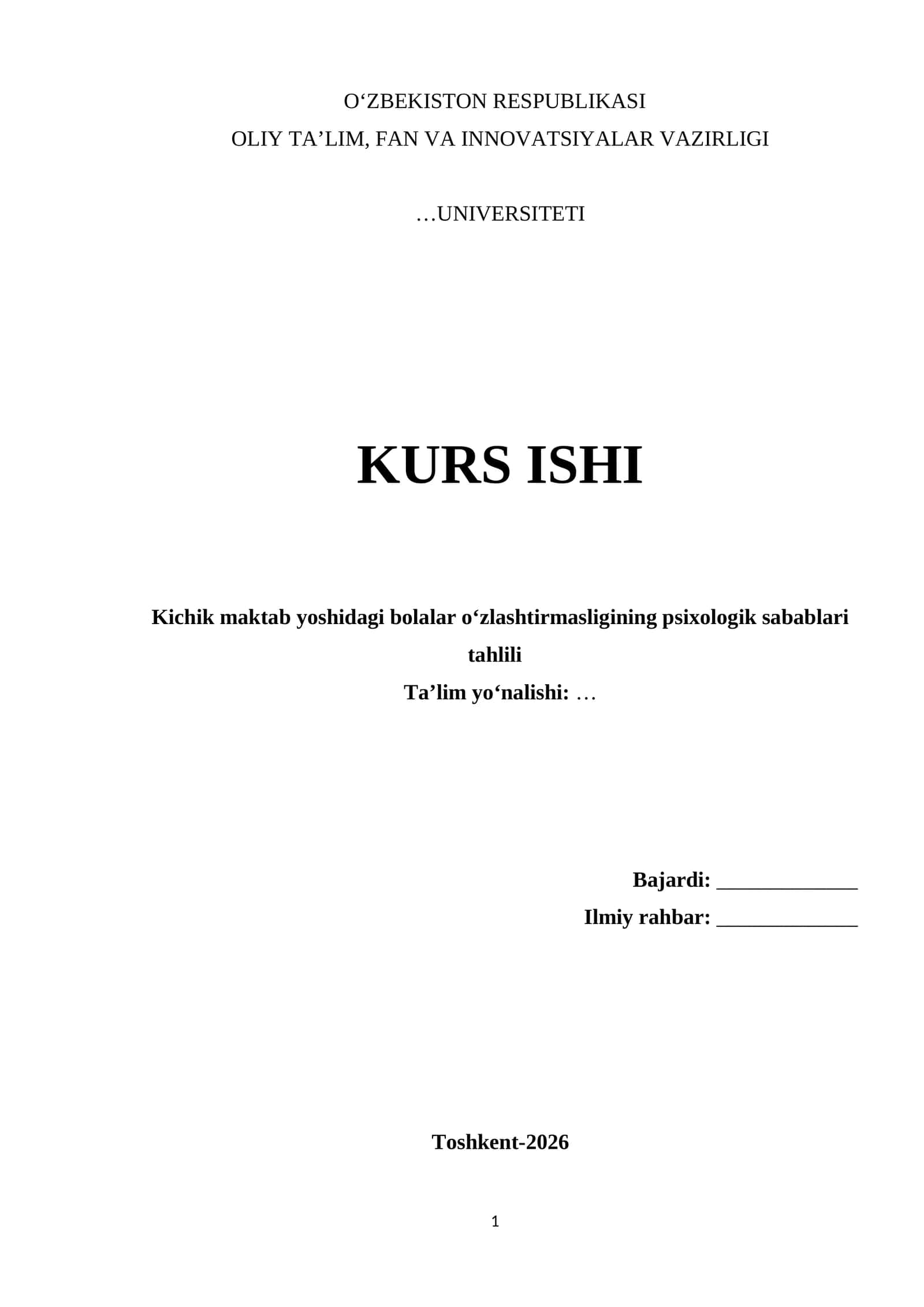 Kurs ishi