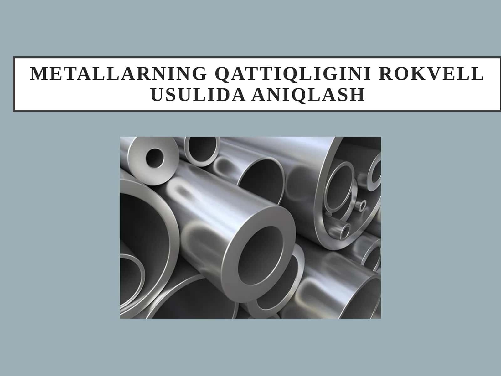 Metallarning qattiqligini rokvell usulida aniqlash