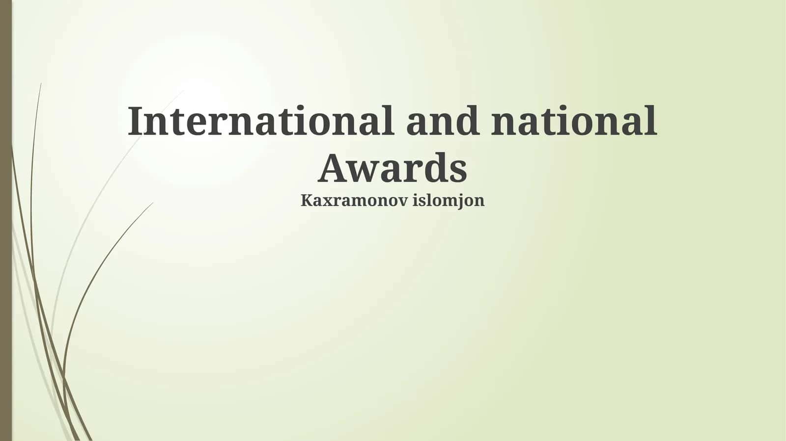International and national Awards