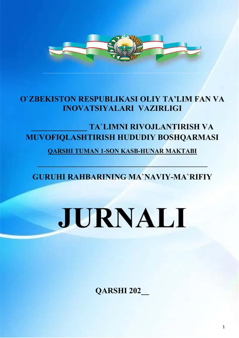 GURUHI RAHBARINING MA`NAVIY-MA`RIFIY   JURNALI