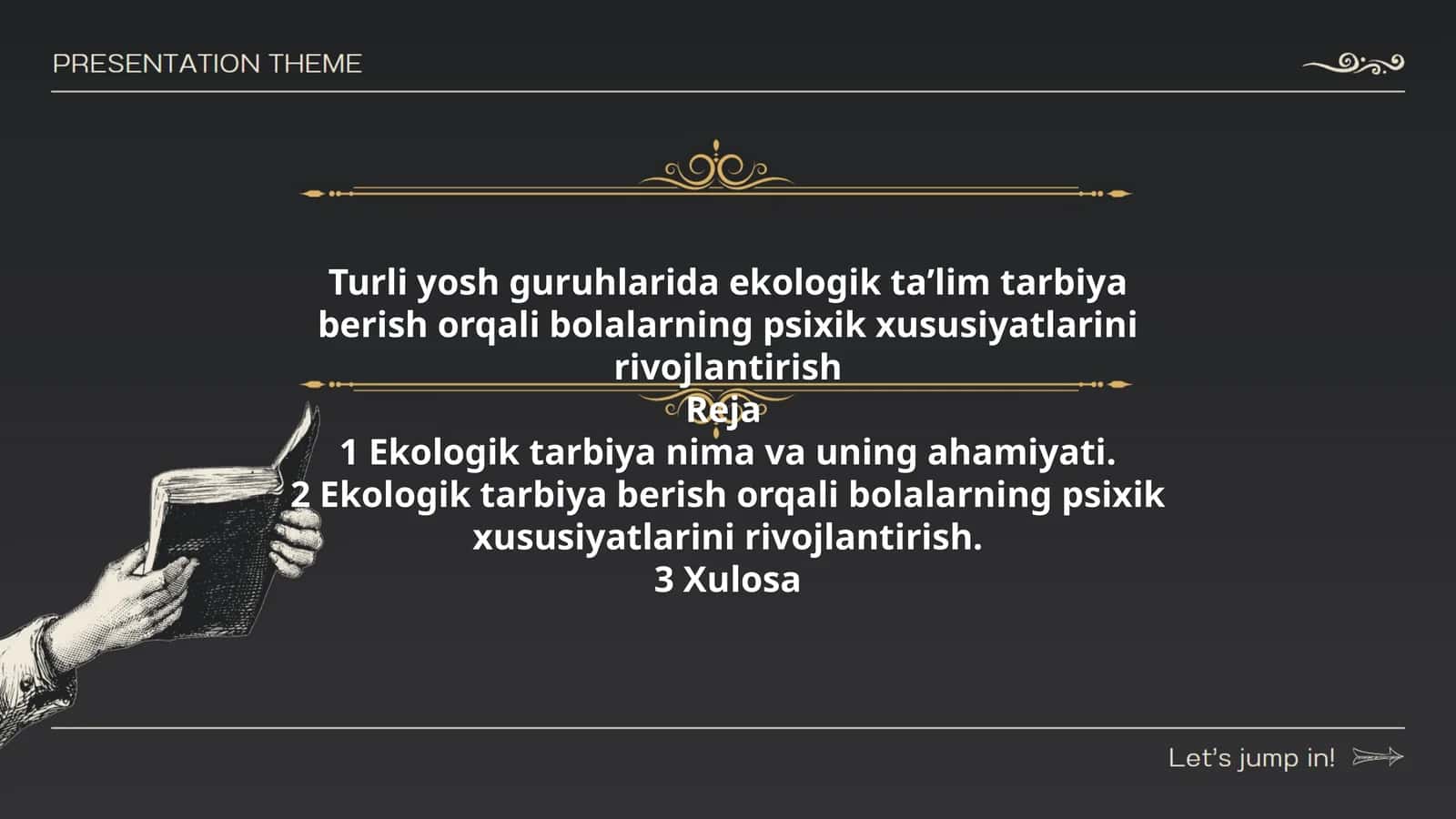 Turli yosh guruhlarida ekologik taʼlim tarbiya berish orqali bolalarning psixik xususiyatlarini rivojlantirish
