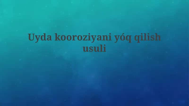 Uydakooroziyaniyóqqilishusuli