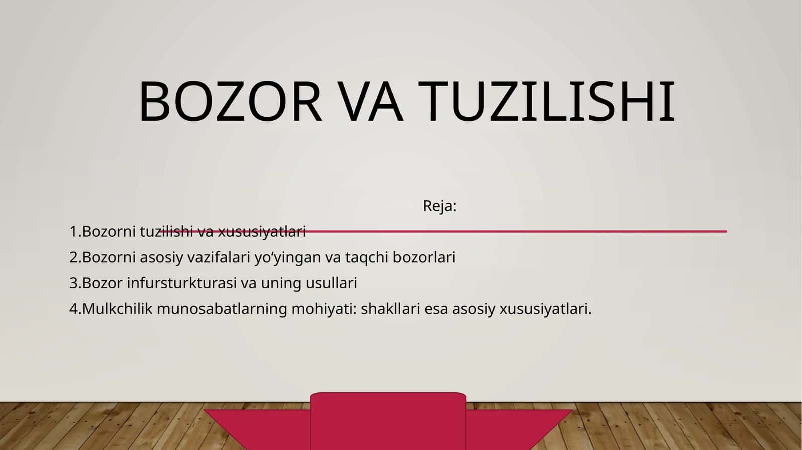 Bozor va tuzilishi