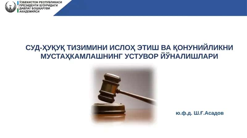 ИНСОН ҲУҚУҚ ВА ЭРКИНЛИКЛАРИНИ КАФОЛАТЛИ ҲИМОЯ ҚИЛИШ