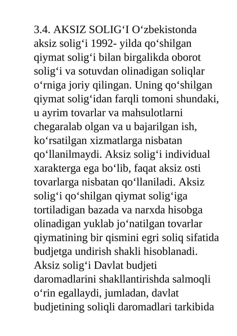 Aksiz Solig‘i