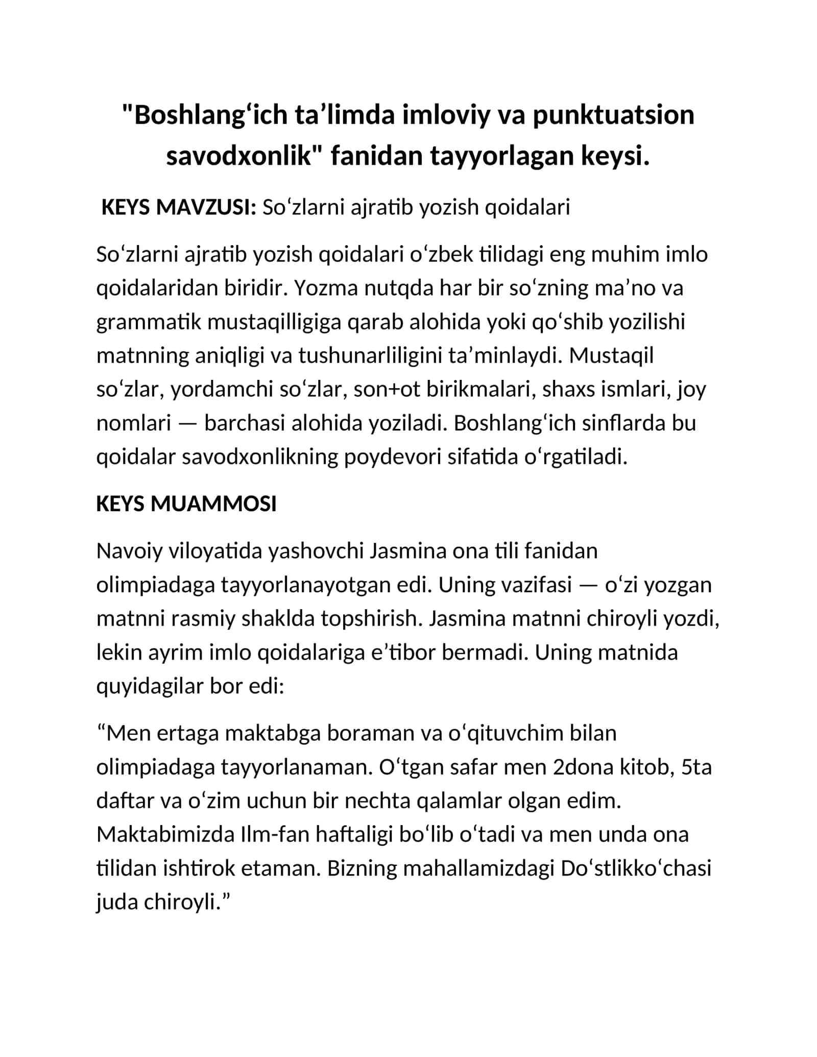 So‘zlarni ajratib yozish qoidalari
