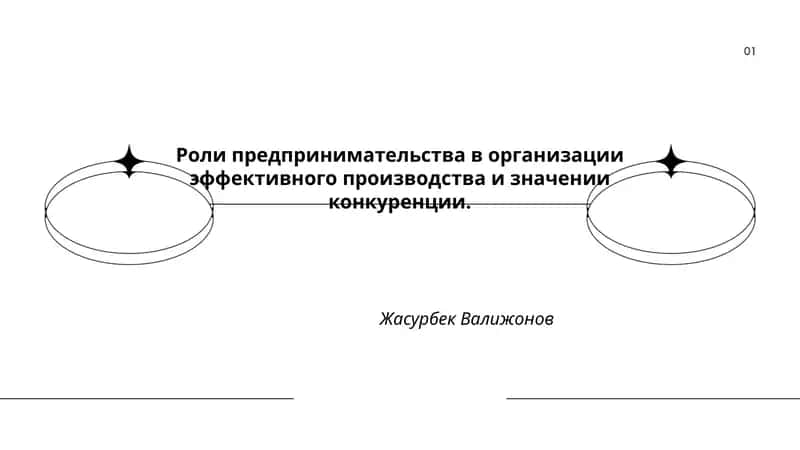 Роли предпринимательства в организации эффективного производства и значении конкуренции