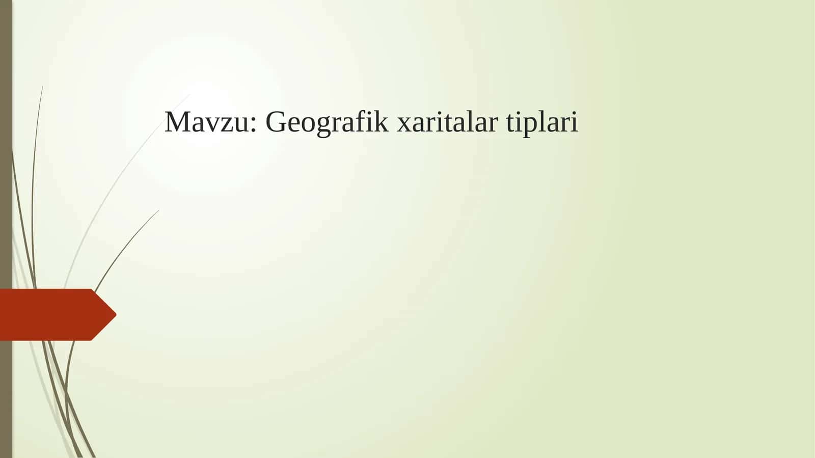 Geografik xaritalar tiplari