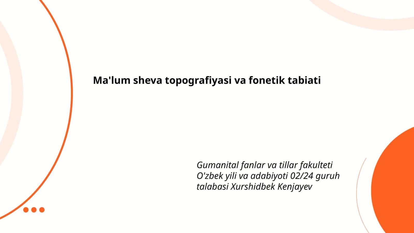 Ma'lum sheva topografiyasi va fonetik tabiati