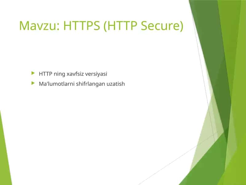 HTTPS (HTTP Secure)