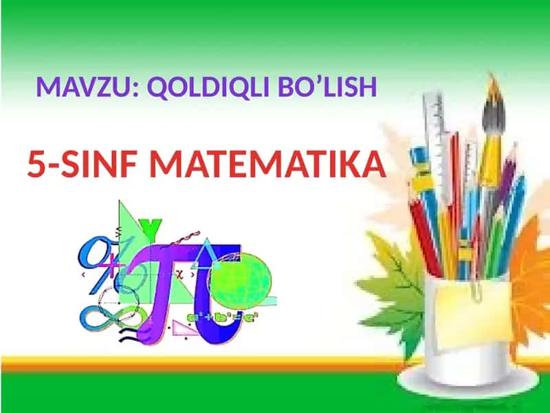 5-SINF MATEMATIKA
