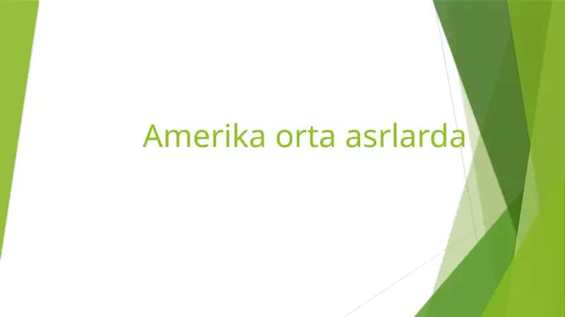 Amerika o'rta asrlarida