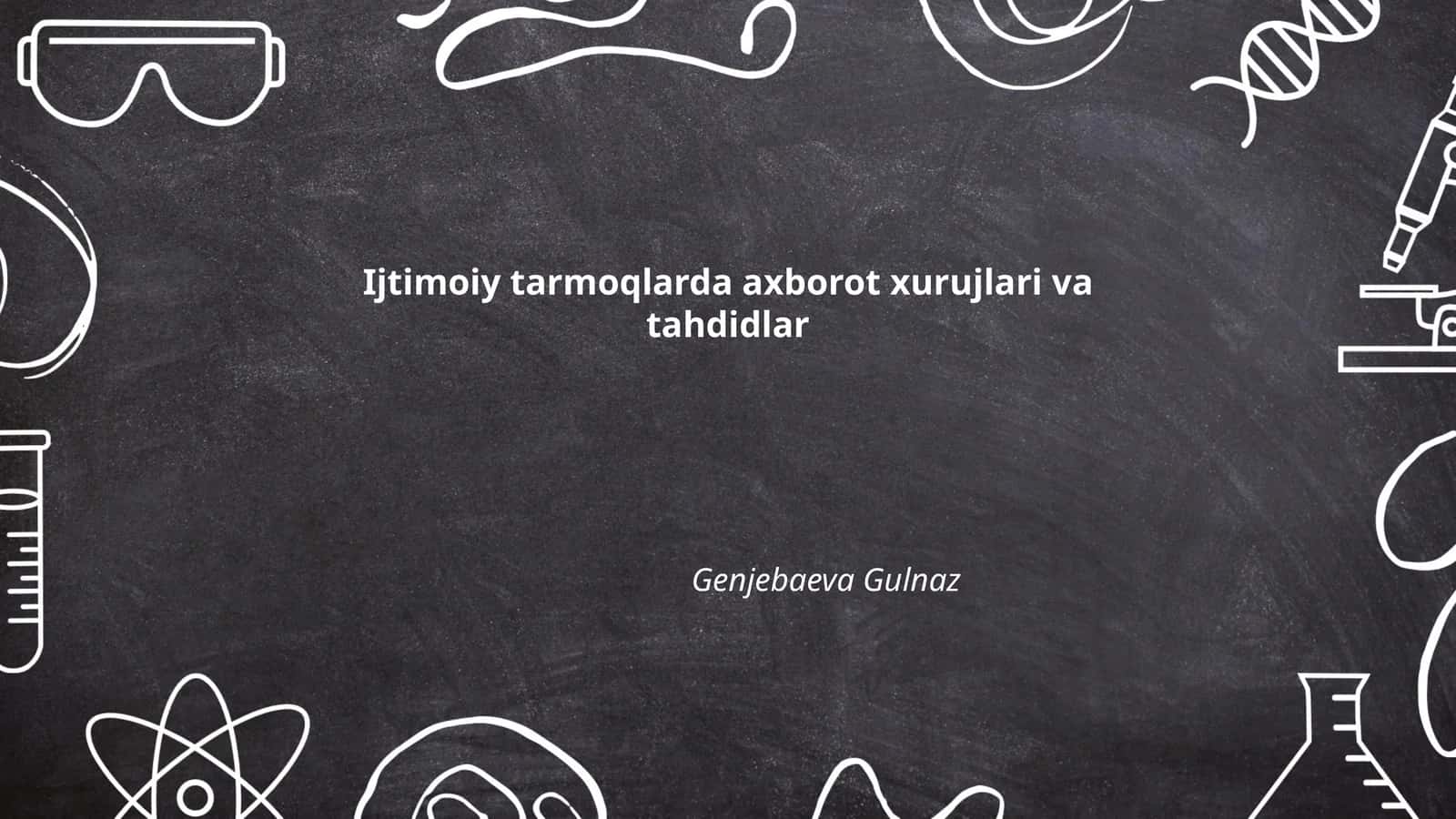 Ijtimoiy tarmoqlarda axborot xurujlari va tahdidlar