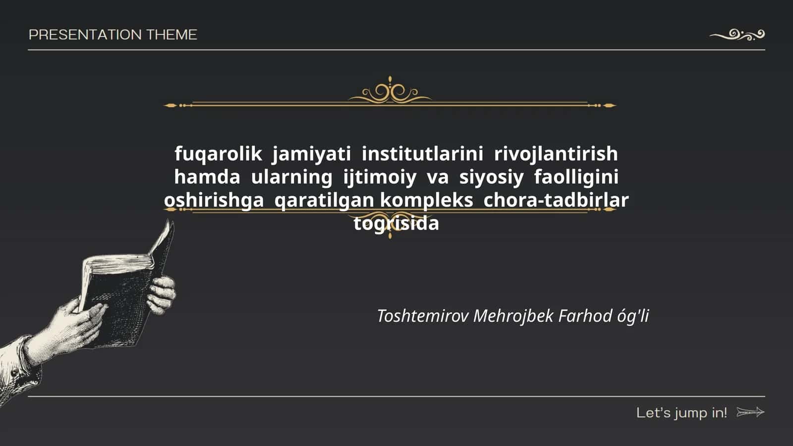 fuqarolik jamiyati institutlarini rivojlantirish hamda ularning ijtimoiy va siyosiy faolligini oshirishga qaratilgan kompleks chora-tadbirlar togrisida