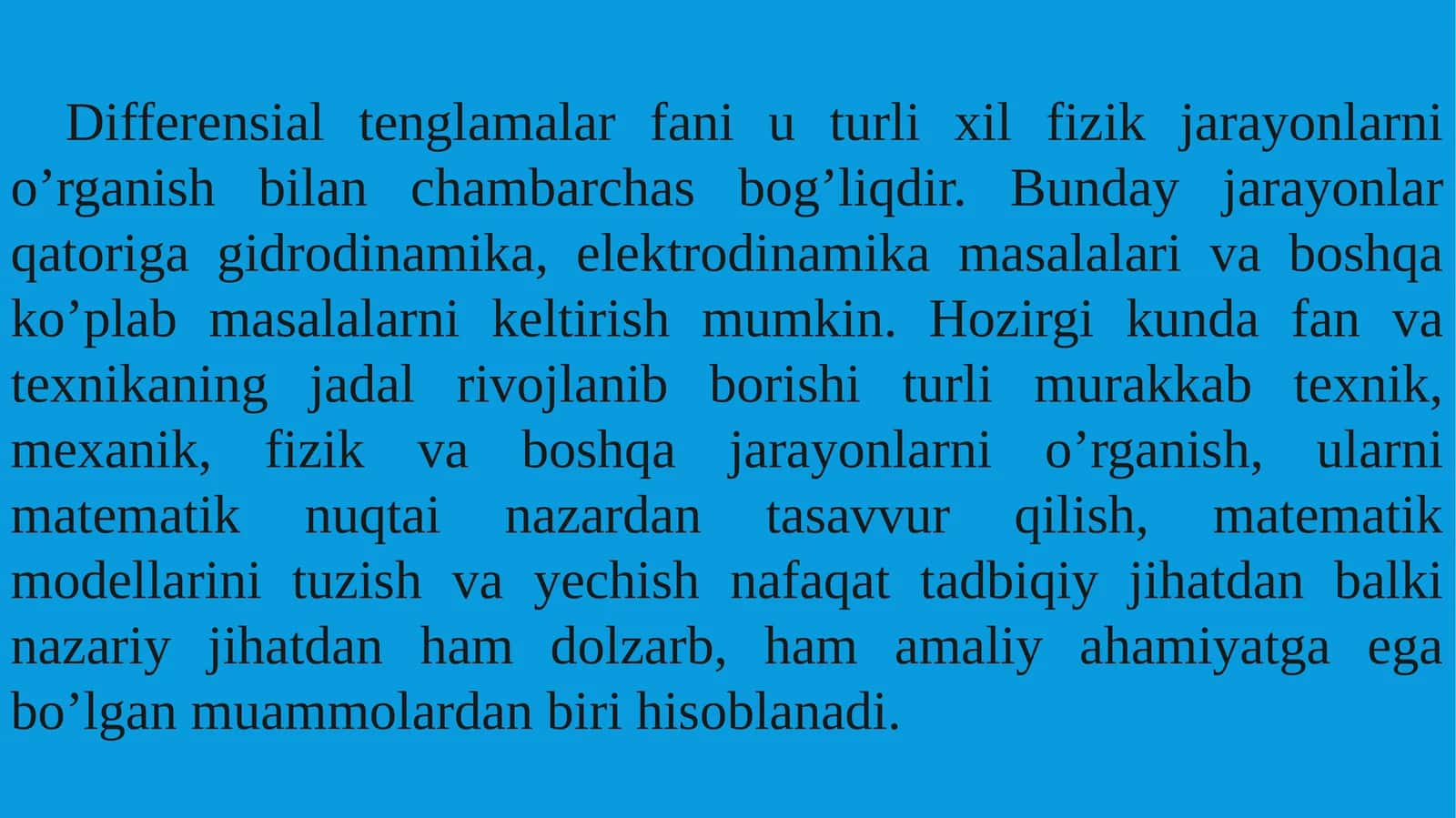 Differensial tenglamalar