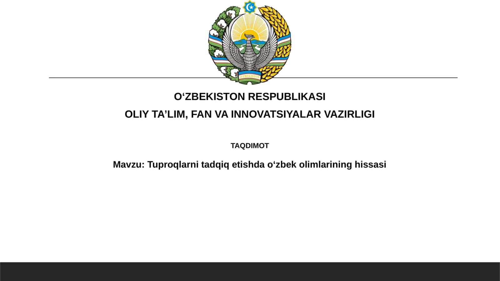 Tuproqlarni tadqiq etishda oʻzbek olimlarining hissasi