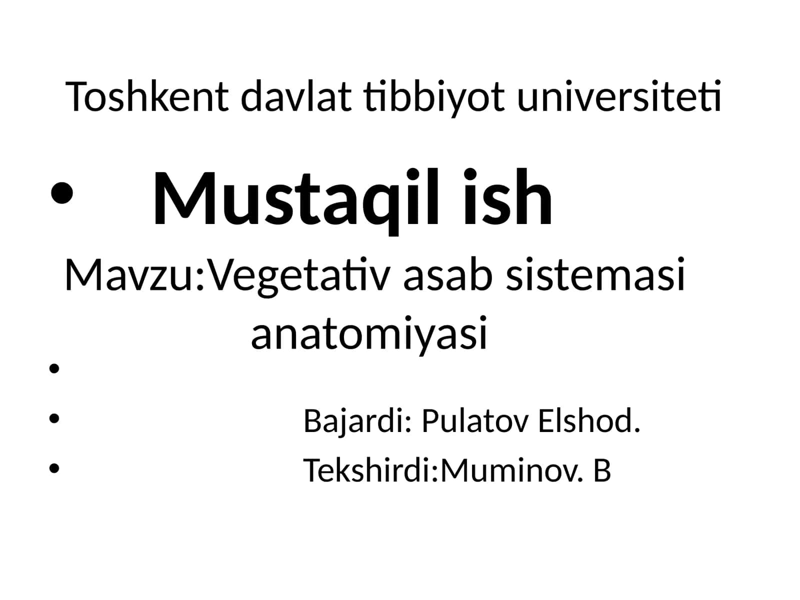 Vegetativ asab sistemi anatomiyasi