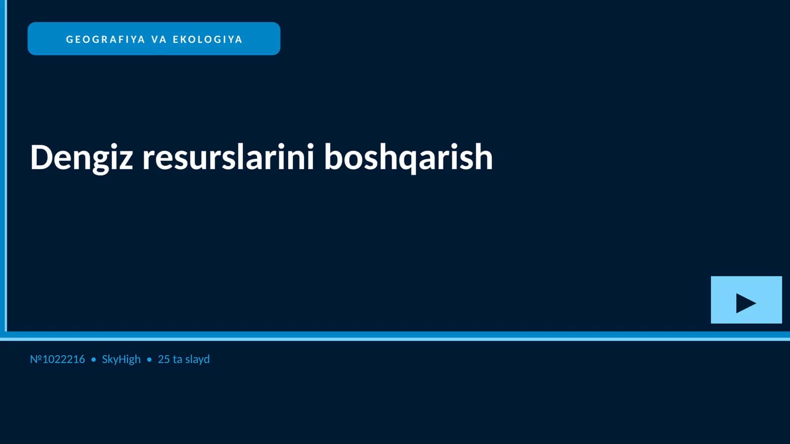 GEOGRAFIYA VA EKOLOGIYA