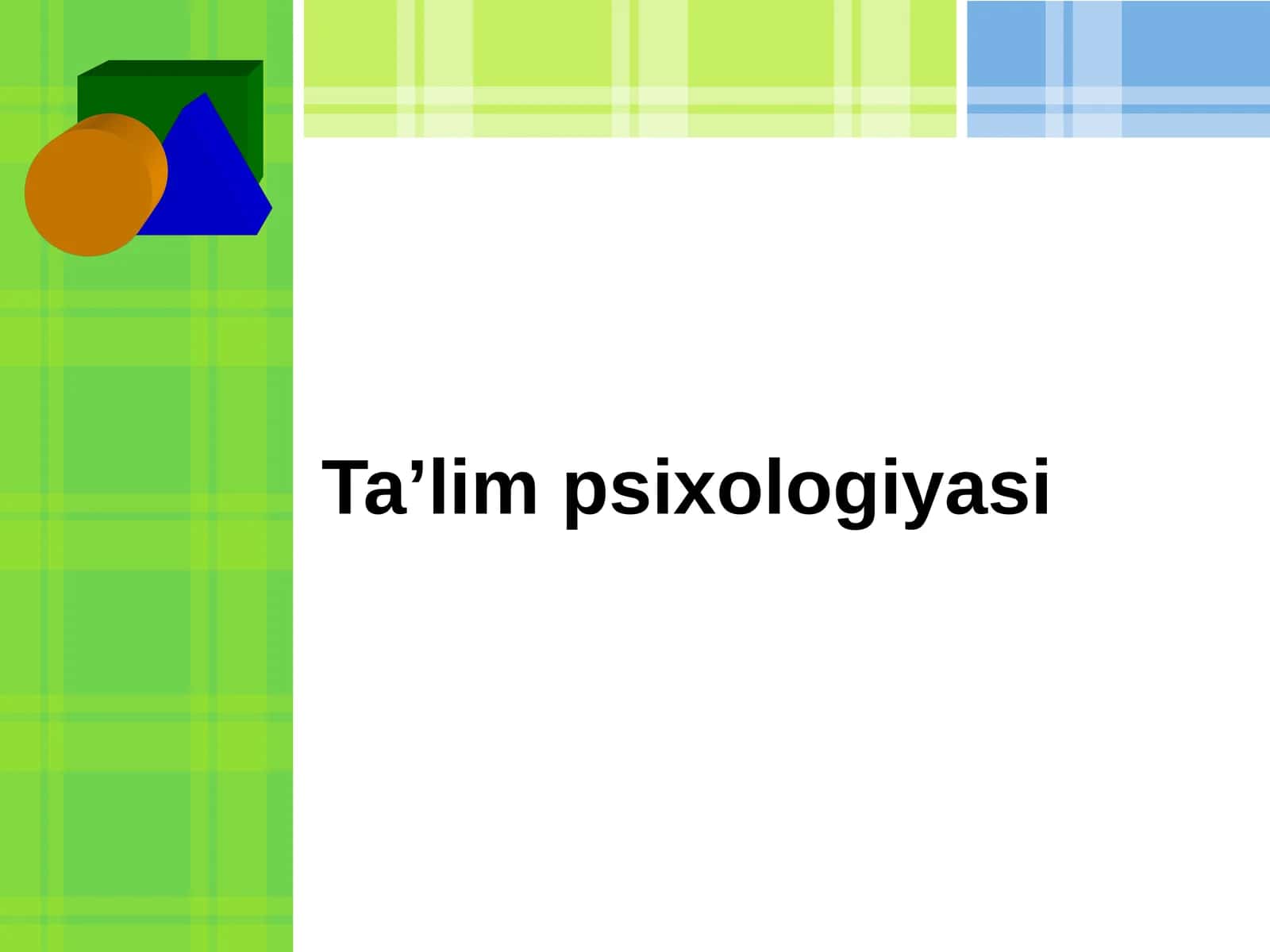 Ta’lim psixologiyasi