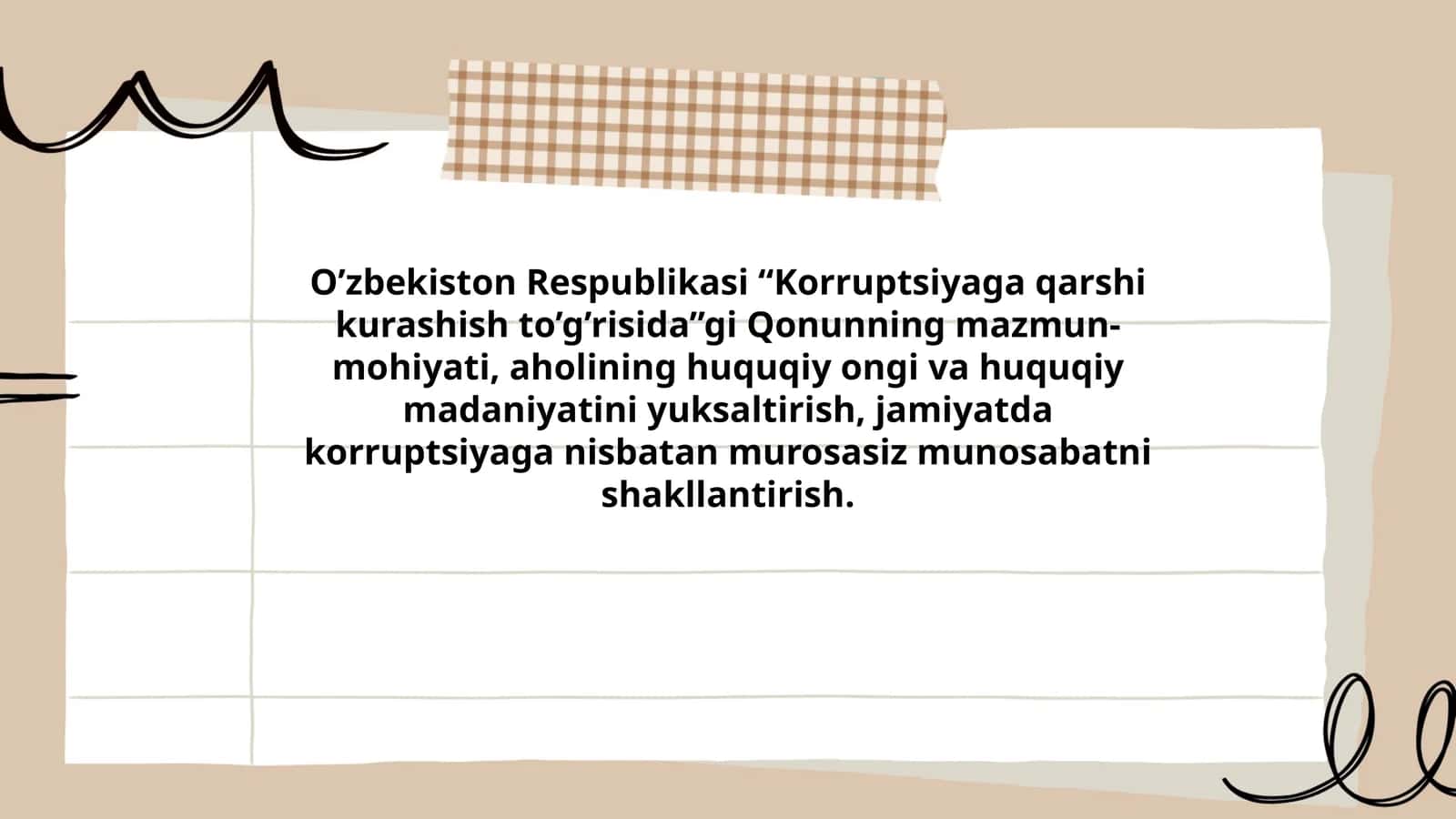 Korruptsiyaga qarshi kurashish to’g’risida Qonun