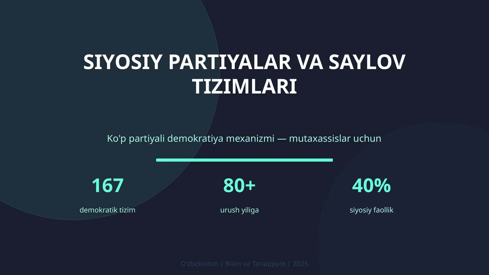 Siyosiy Partiyalar va Saylov Tizimlari