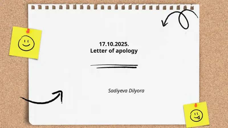 Letter of Apology