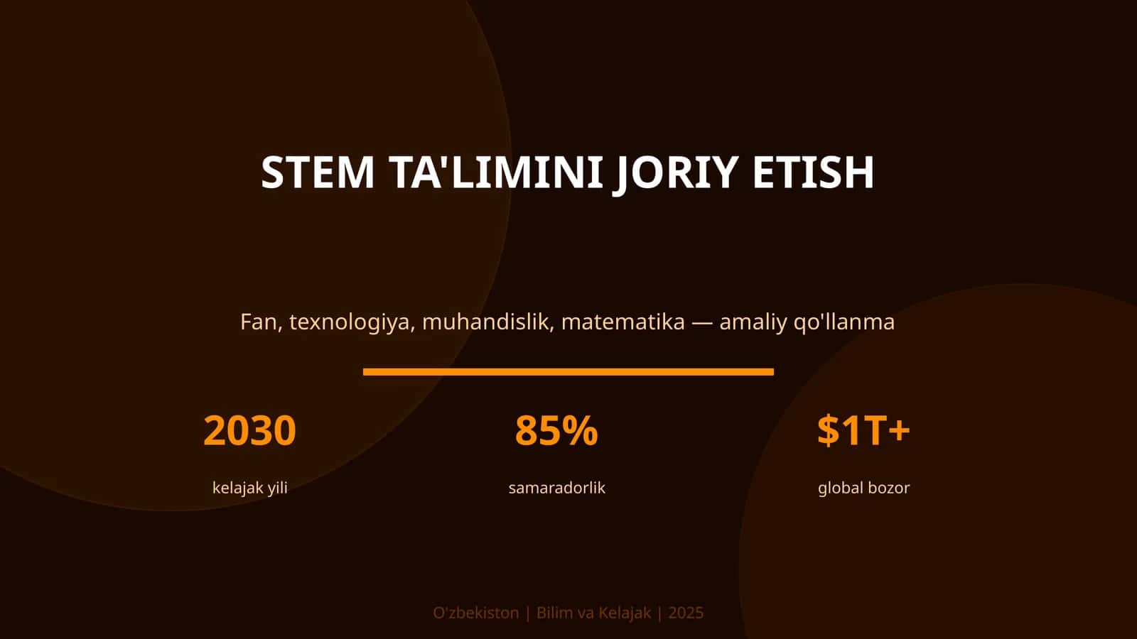 STEM TA'LIMINI JORIY ETISH