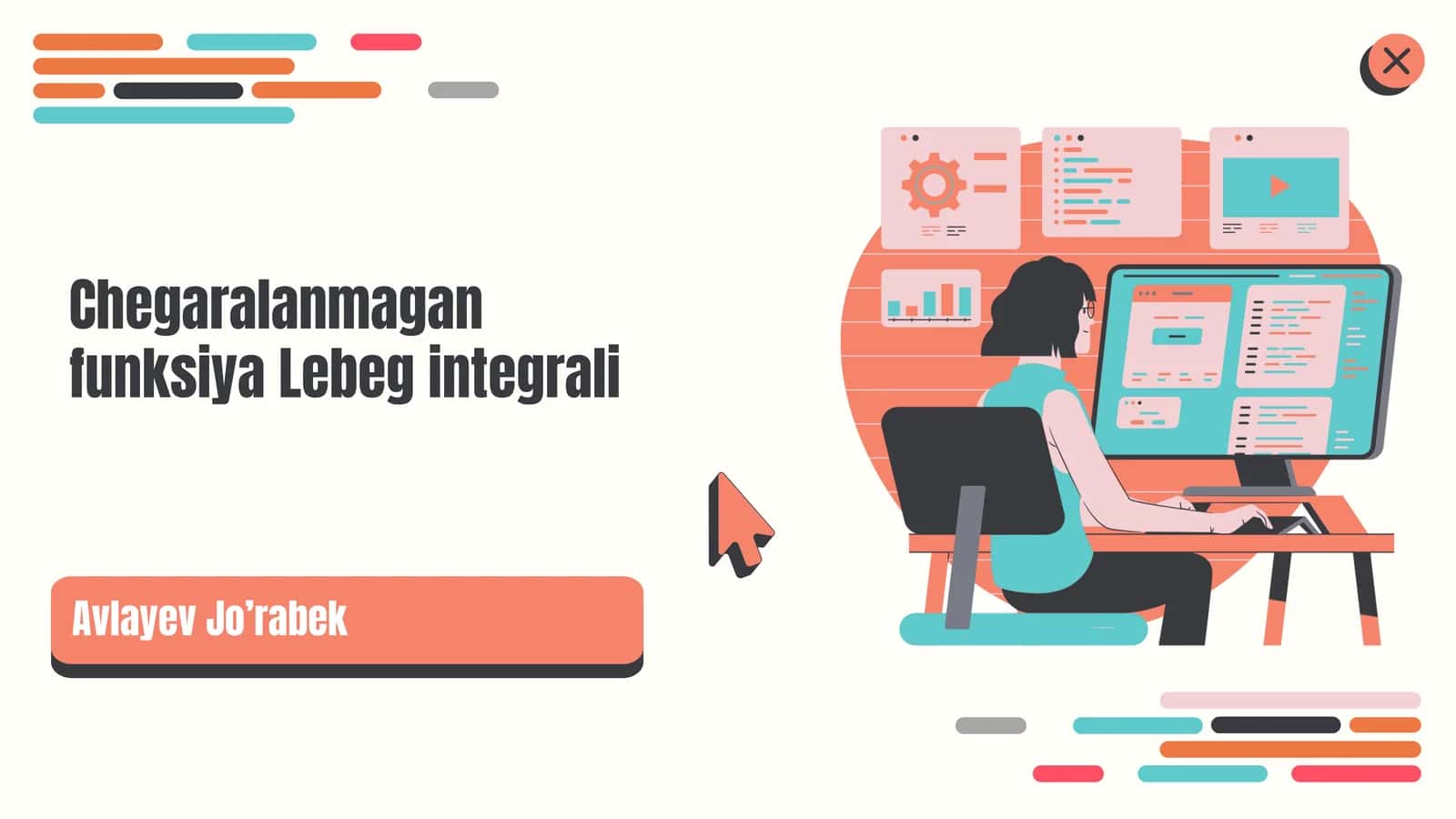 Chegaralanmagan funksiya Lebeg integrali