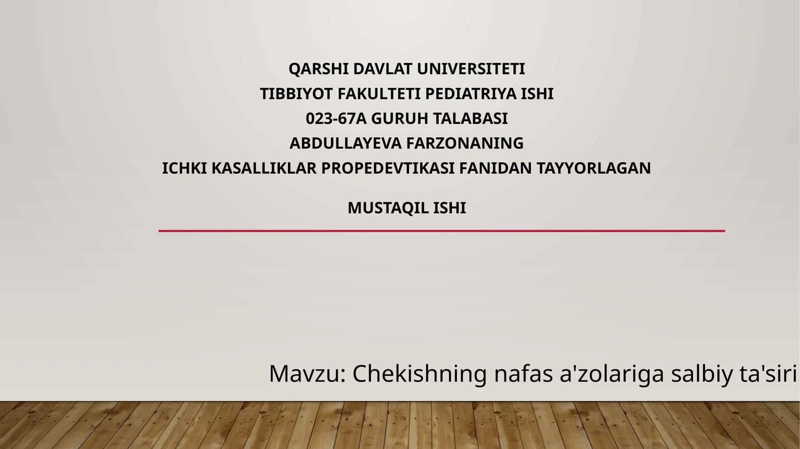 Chekishning nafas a'zolariga salbiy ta'siri