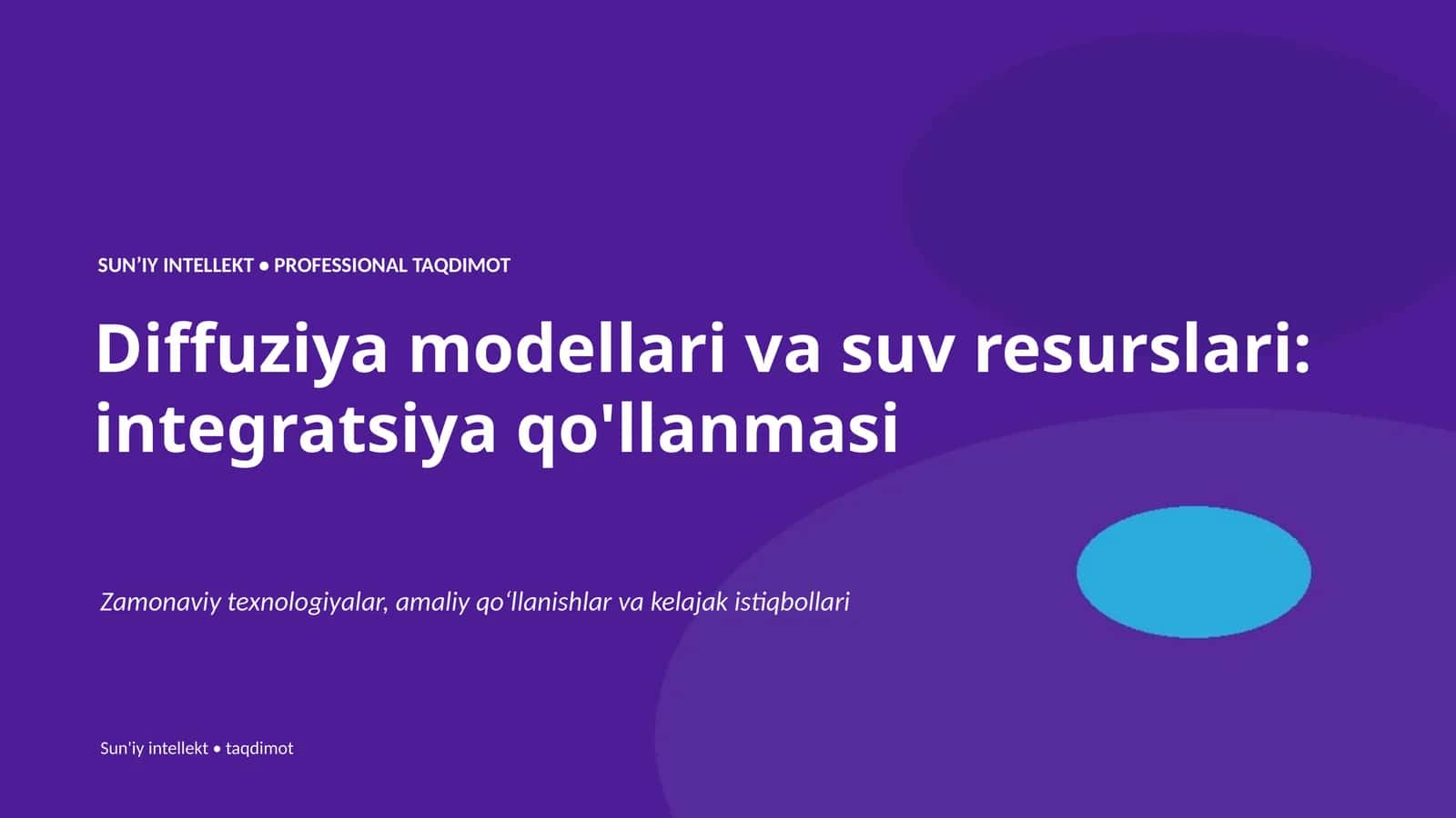 Diffuziya modellari va suv resurslari: integratsiya qo'llanmasi