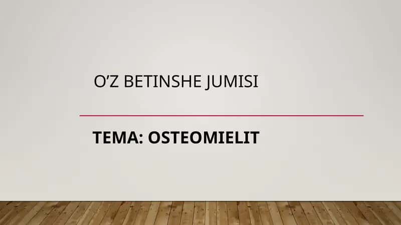 Produktiv osteomiyelit