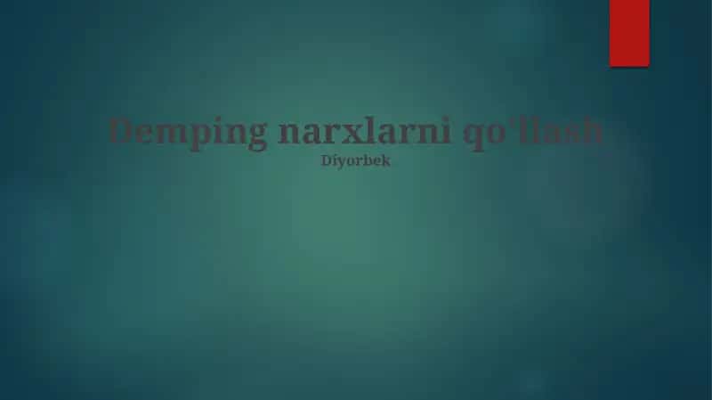 Dumping