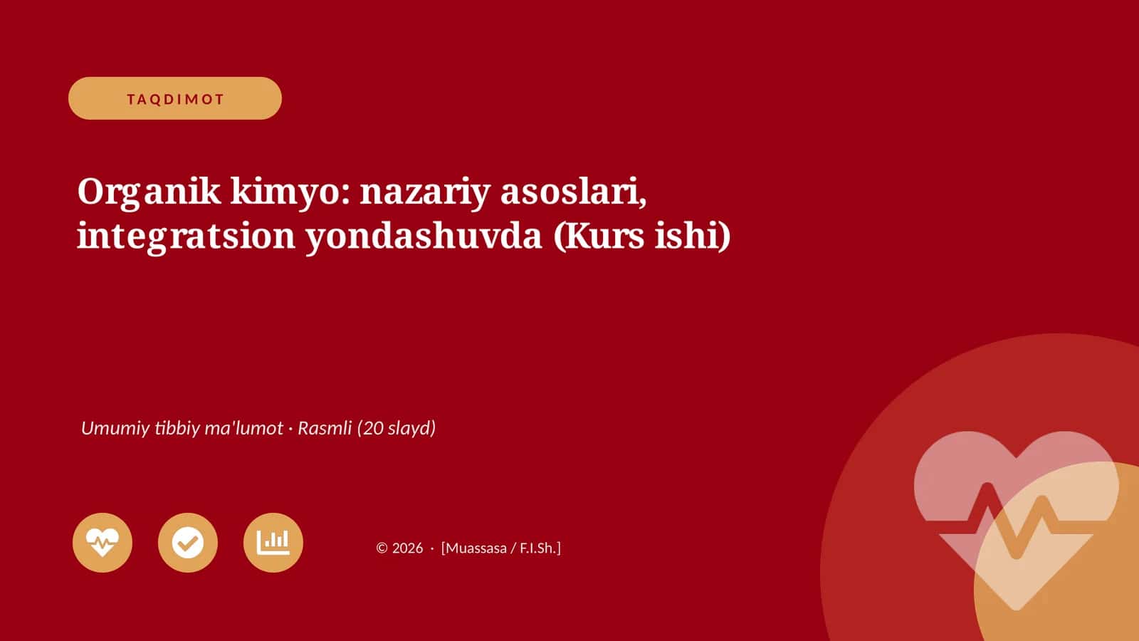 Organik kimyo: nazariy asoslari, integratsion yondashuvda