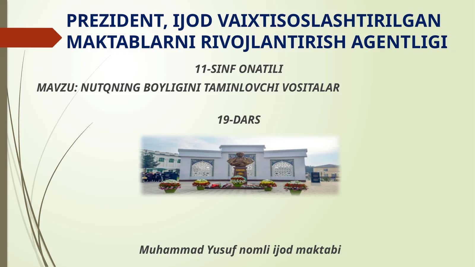 NUTQNING BOYLIGINI TAMINLOVCHI VOSITALAR