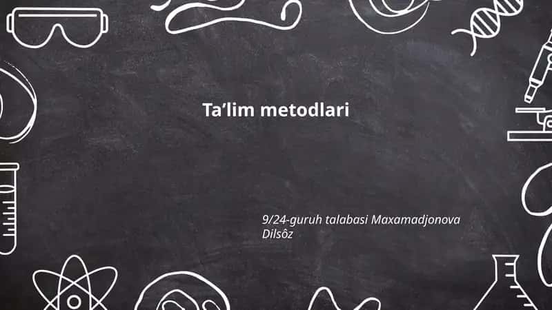 Anʼanaviy ta'lim metodlari