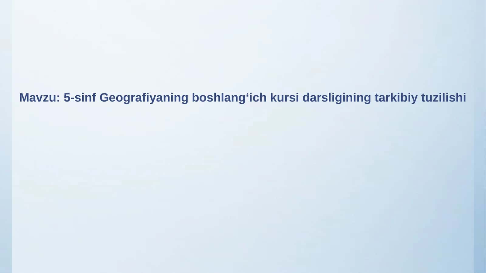 5-sinf Geografiya darslik