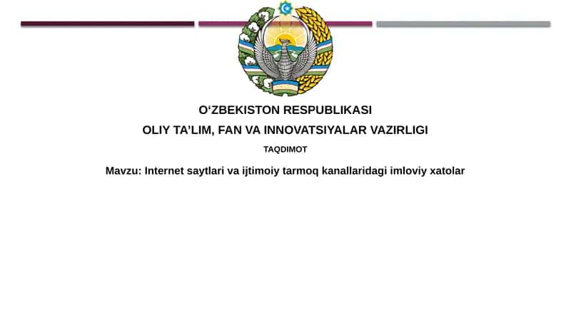 Internetsaytlarivaijtimoiytarmoqkanallaridagiimloviyxatolar