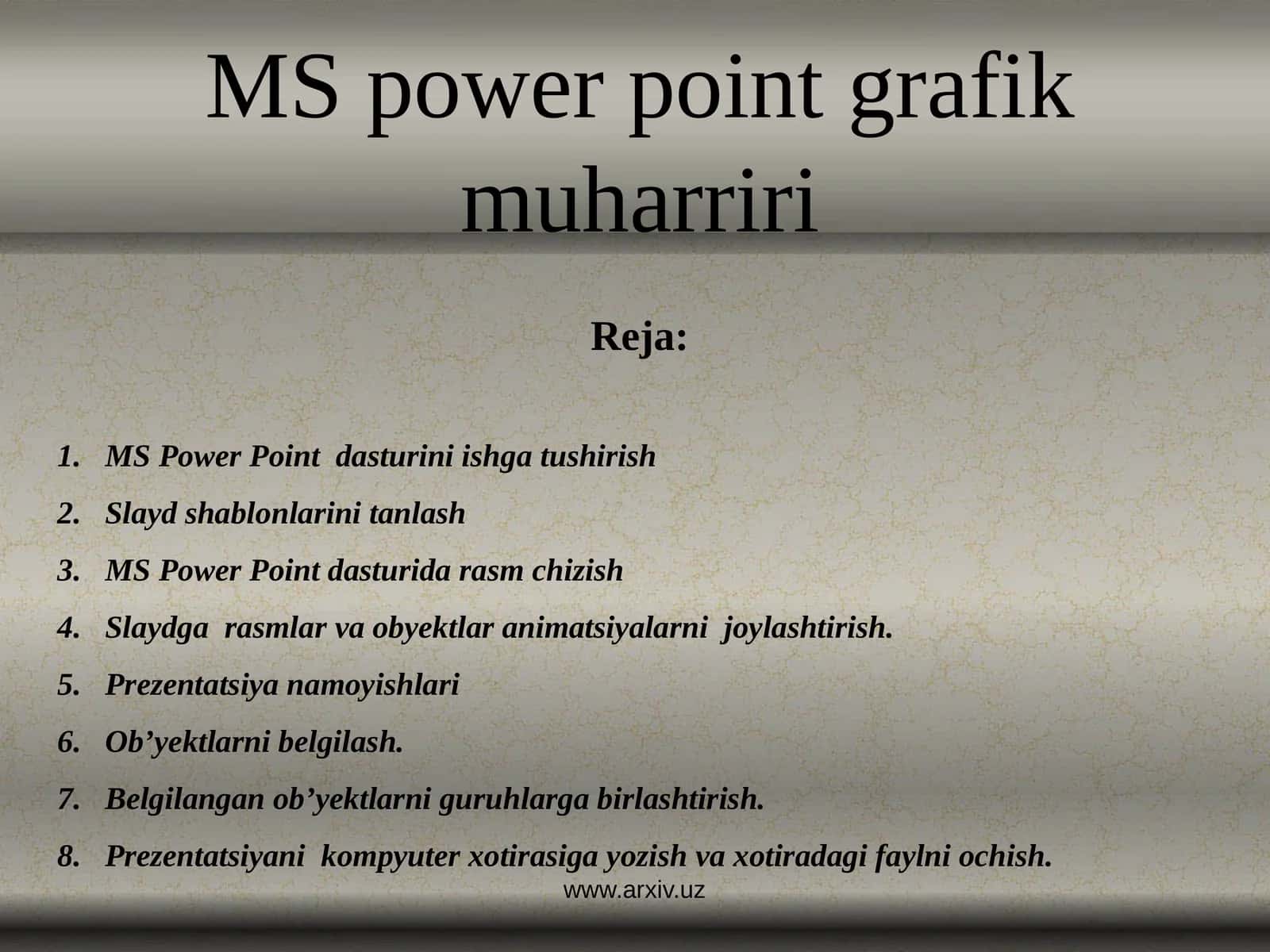MS power pointgrafikmuharriri