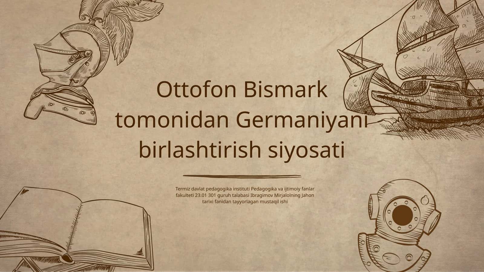 Ottofon Bismark tomonidan Germaniyani birlashtirish siyosati