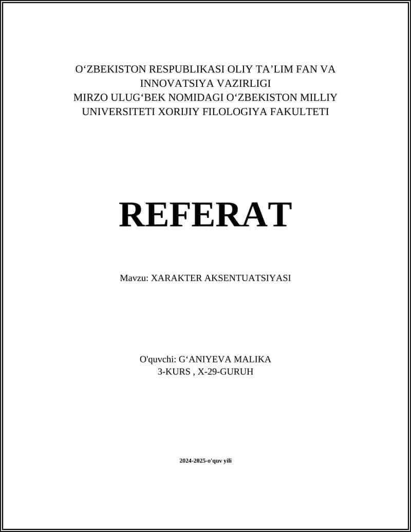 XARAKTER AKSENTUATSIYASI