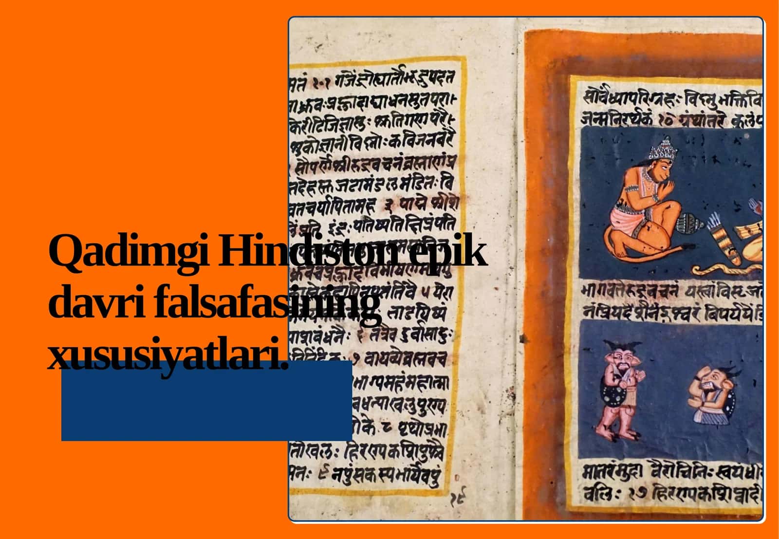 Qadimgi Hindiston epik davri falsafasining xususiyatlari