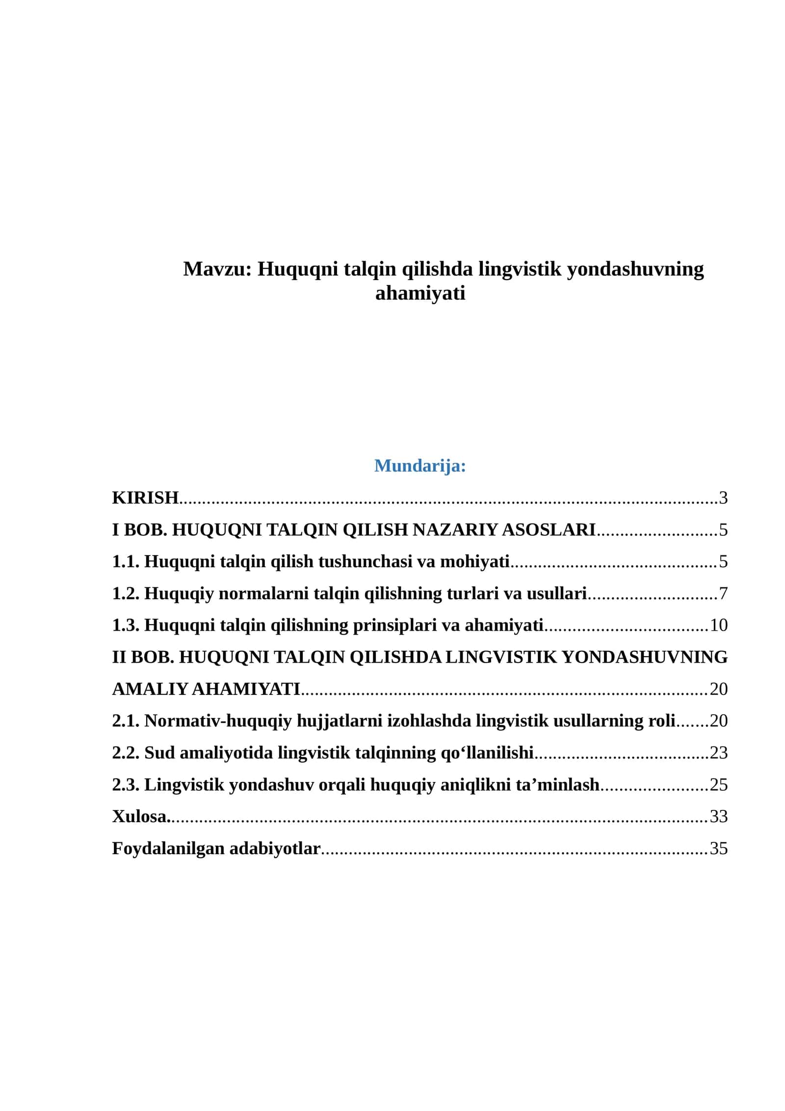 Huquqni talqin qilishda lingvistik yondashuvning ahamiyati