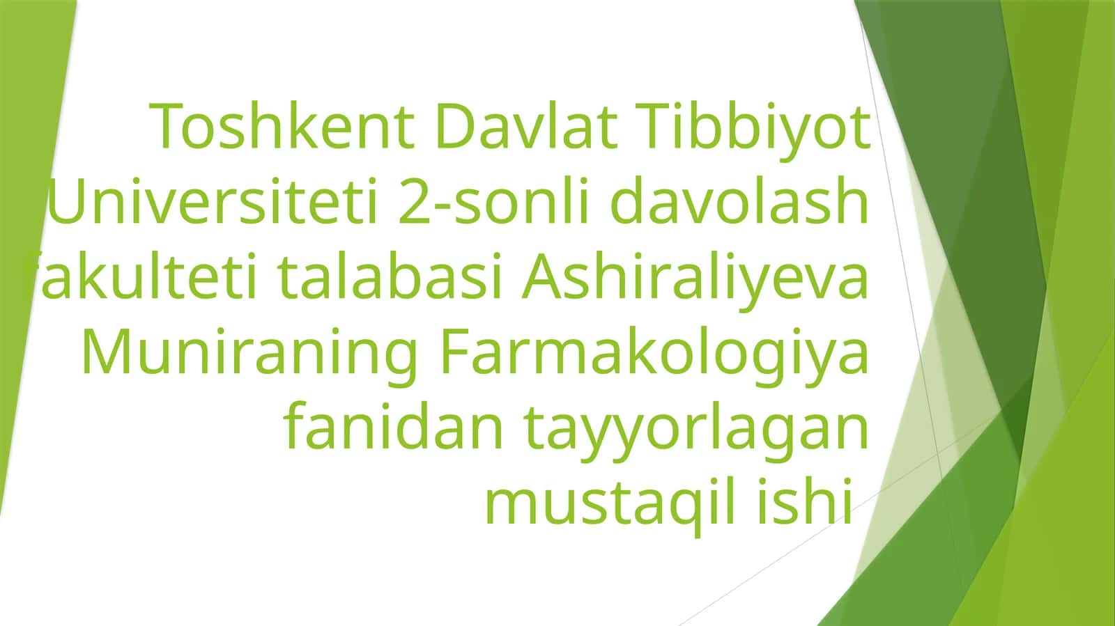 xavfli oʻsmalarga qarshi vositalar farmakologiyasi