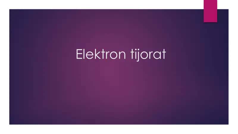 Elektron tijorat