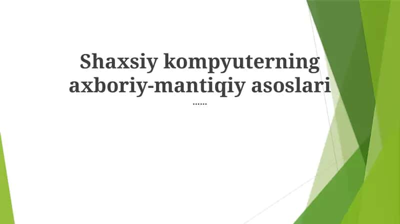 Ko'rsatmalar To'plami Arxitekturasi